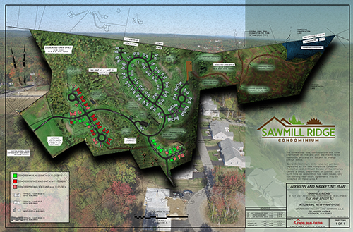 Sawmill Ridge Condominium Atkinson NH Site Map with new home status